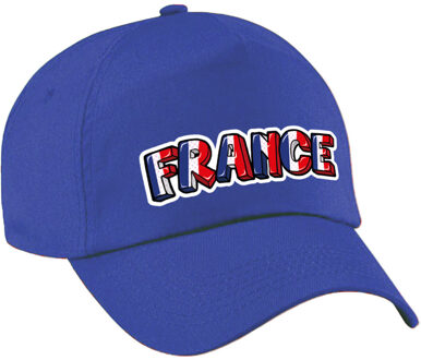Bellatio Decorations Frankrijk landen voetbal pet blauw volwassenen EK / WK