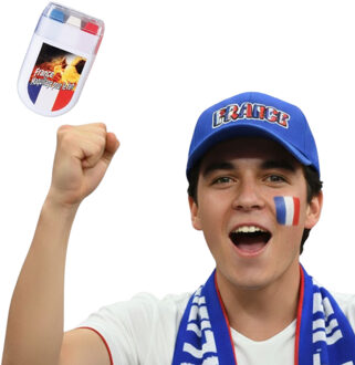 Bellatio Decorations Frankrijk supporters set - baseballcap blauw - met vlag schminkstift - volwassenen - landen
