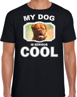 Bellatio Decorations Franse mastiff honden t-shirt my dog is serious cool zwart - heren - Franse mastiff liefhebber cadeau shirt 2XL