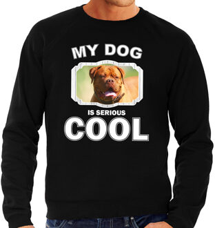 Bellatio Decorations Franse mastiff honden trui / sweater my dog is serious cool zwart - heren - Franse mastiff liefhebber cadeau sweaters 2XL