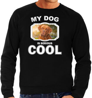 Bellatio Decorations Franse mastiff honden trui / sweater my dog is serious cool zwart - heren - Franse mastiff liefhebber cadeau sweaters 2XL