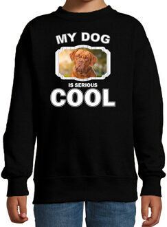 Bellatio Decorations Franse mastiff honden trui / sweater my dog is serious cool zwart - kinderen - Franse mastiff liefhebber cadeau sweaters 12-13 jaar (152/164)