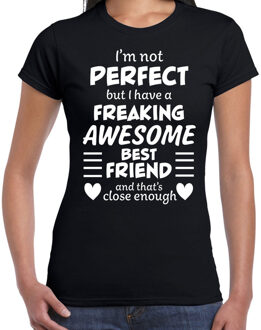 Bellatio Decorations Freaking awesome Best friend / beste vriend cadeau t-shirt zwart 2XL