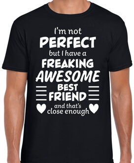 Bellatio Decorations Freaking awesome Best friend / beste vriend cadeau t-shirt zwart