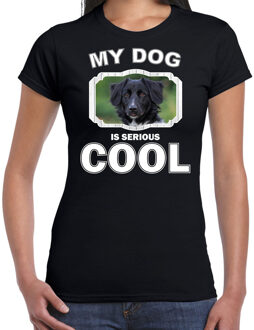 Bellatio Decorations Friese stabij honden t-shirt my dog is serious cool zwart - dames - Friese stabijs liefhebber cadeau shirt 2XL