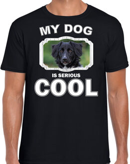 Bellatio Decorations Friese stabij honden t-shirt my dog is serious cool zwart - heren - Friese stabijs liefhebber cadeau shirt 2XL