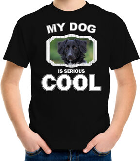 Bellatio Decorations Friese stabij honden t-shirt my dog is serious cool zwart - kinderen - Friese stabijs liefhebber cadeau shirt L (146-152)