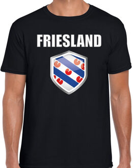 Bellatio Decorations Frieslandt-shirt zwart heren - Friese shirt / kleding - Friesland outfit M