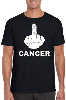 Bellatio Decorations Fuck cancer t-shirt zwart voor heren 2XL