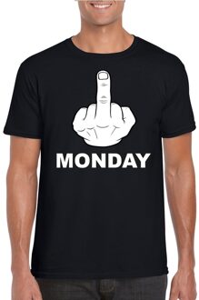 Bellatio Decorations Fuck monday t-shirt zwart voor heren 2XL