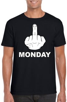 Bellatio Decorations Fuck monday t-shirt zwart voor heren M