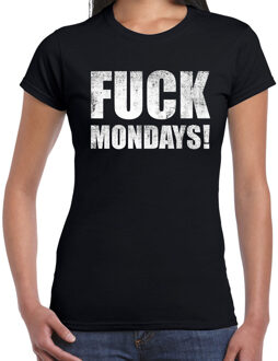 Bellatio Decorations Fuck mondays / hekel aan maandag t-shirt zwart voor dames 2XL