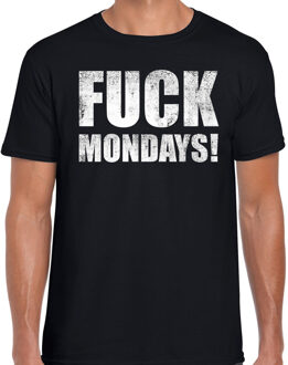 Bellatio Decorations Fuck mondays / hekel aan maandag t-shirt zwart voor heren 2XL