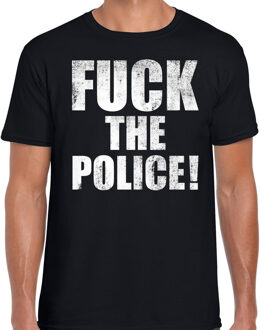 Bellatio Decorations Fuck the police protest t-shirt zwart voor heren 2XL