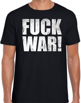 Bellatio Decorations Fuck war protest t-shirt zwart voor heren