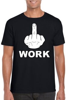 Bellatio Decorations Fuck work t-shirt zwart voor heren 2XL