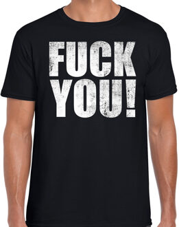 Bellatio Decorations Fuck you protest t-shirt zwart voor heren 2XL