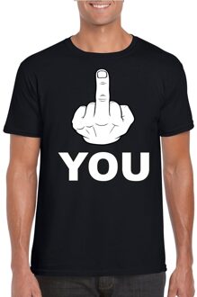 Bellatio Decorations Fuck you t-shirt zwart voor heren 2XL