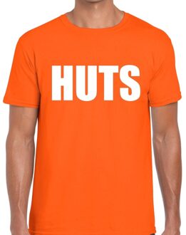 Bellatio Decorations Fun Huts t-shirt oranje heren 2XL - Feestshirts