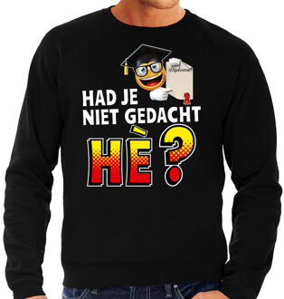 Bellatio Decorations Funny emoticon sweater Had je niet gedacht he zwart heren 2XL (56)