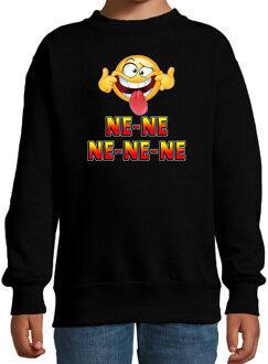 Bellatio Decorations Funny emoticon sweater Ne ne ne ne ne zwart kids