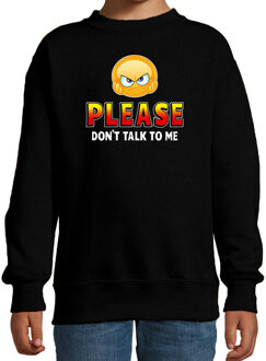 Bellatio Decorations Funny emoticon sweater Please dont talk to me zwart kids