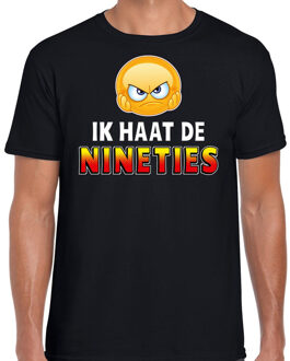Bellatio Decorations Funny emoticon t-shirt Ik haat de nineties zwart heren