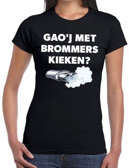 Bellatio Decorations Gaoj met brommers kieken festival t-shirt zwart dames S