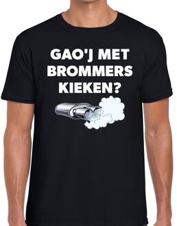 Bellatio Decorations Gaoj met brommers kieken festival t-shirt zwart her M