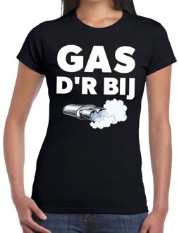 Bellatio Decorations Gas der bij festival t-shirt zwart dames XS