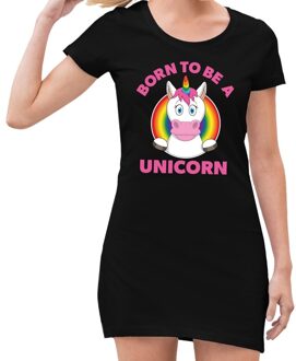Bellatio Decorations Gay pride Born to be a unicorn jurkje zwart dames