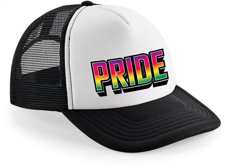 Bellatio Decorations Gay Pride cap/pet voor volwassenen - zwart - pride - regenboog - LHBTI - unisex