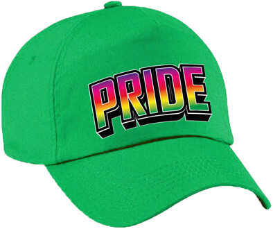 Bellatio Decorations Gay Pride pet voor volwassenen - groen - pride - regenboog - LHBTI - unisex