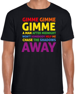 Bellatio Decorations Gay Pride t-shirt - heren - zwart - Man after midnight - LHBTI 2XL - Feestshirts