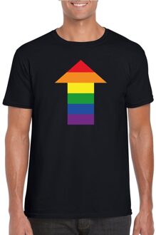 Bellatio Decorations Gay shirt pijl top zwart heren