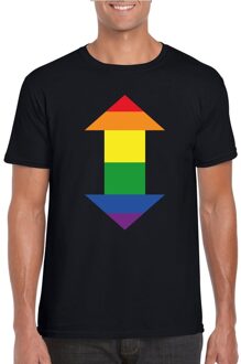 Bellatio Decorations Gay shirt pijl versatile zwart heren L