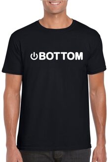 Bellatio Decorations Gay shirt power bottom zwart heren 2XL