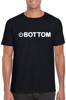 Bellatio Decorations Gay shirt power bottom zwart heren