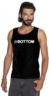 Bellatio Decorations Gay singlet shirt/ tanktop power bottom zwart heren 2XL