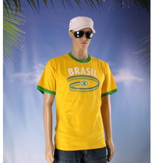 Bellatio Decorations Geel heren shirt Brasil M