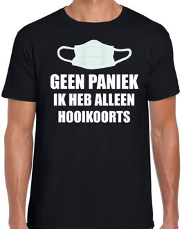 Bellatio Decorations Geen paniek ik heb alleen hooikoorts t-shirt zwart voor heren S