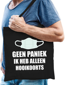 Bellatio Decorations Geen paniek ik heb alleen hooikoorts tas zwart voor heren - kado /  tasje / shopper