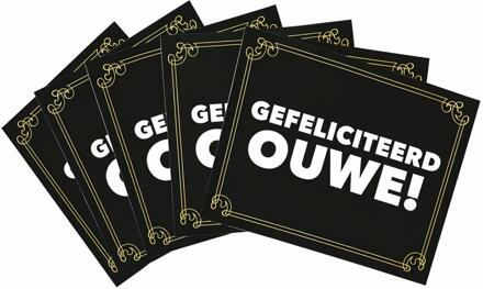 Bellatio Decorations Gefeliciteerd ouwe - 5x - verjaardagskaart - ansichtkaart - wenskaart - Grappige kaart