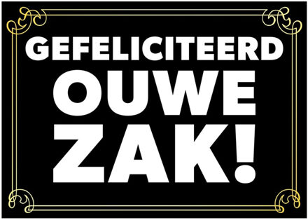 Bellatio Decorations Gefeliciteerd ouwe zak - verjaardagskaart - ansichtkaart - wenskaart - Grappige kaart