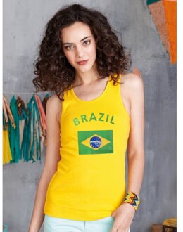 Bellatio Decorations Gele dames tanktop Brazilie S