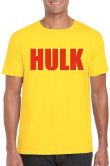 Bellatio Decorations Gele Hulk t-shirt met rode letters voor heren 2XL
