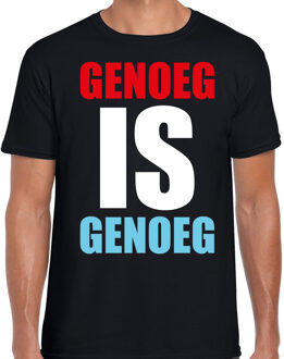 Bellatio Decorations Genoeg is genoeg demonstratie / protest t-shirt zwart voor heren 2XL