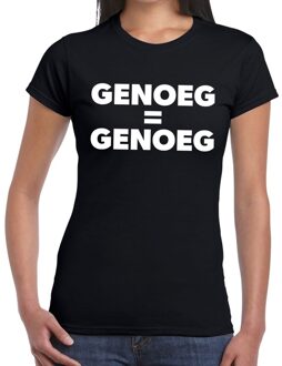 Bellatio Decorations Genoeg is genoeg tekst t-shirt zwart dames 2XL