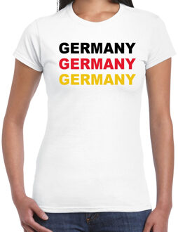 Bellatio Decorations Germany / Duitsland fan t-shirt wit voor dames 2XL