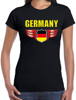 Bellatio Decorations Germany landen t-shirt Duitsland zwart voor dames